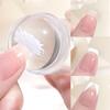 1Pcs Transparent Silicone Nail Art Stamping Kit With Scraper French Tip Nail Stamp Stencil Tools DIY French Jelly Silicone Print