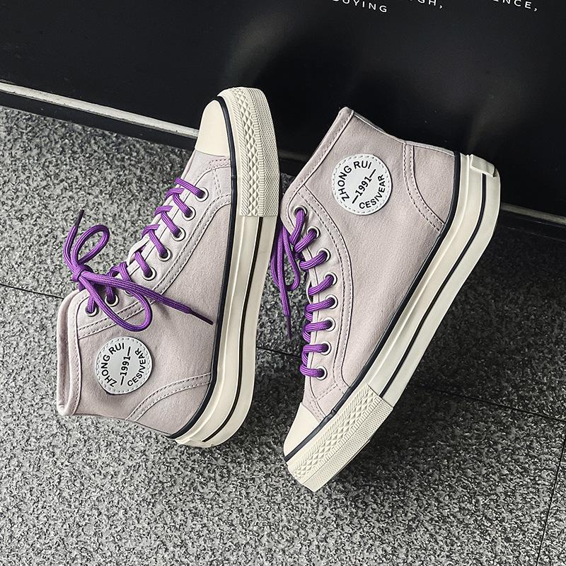 

Модные женские парусиновые туфли 2023 года в корейском стиле — повседневные кроссовки для бега и уличного стиля 40 светло-фиолетовый