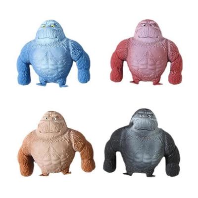Figurine Anti Stress - Squishy Monkey - 4PCS - Couleurs Réalistes - Pour Enfants À Partir De 3 Ans