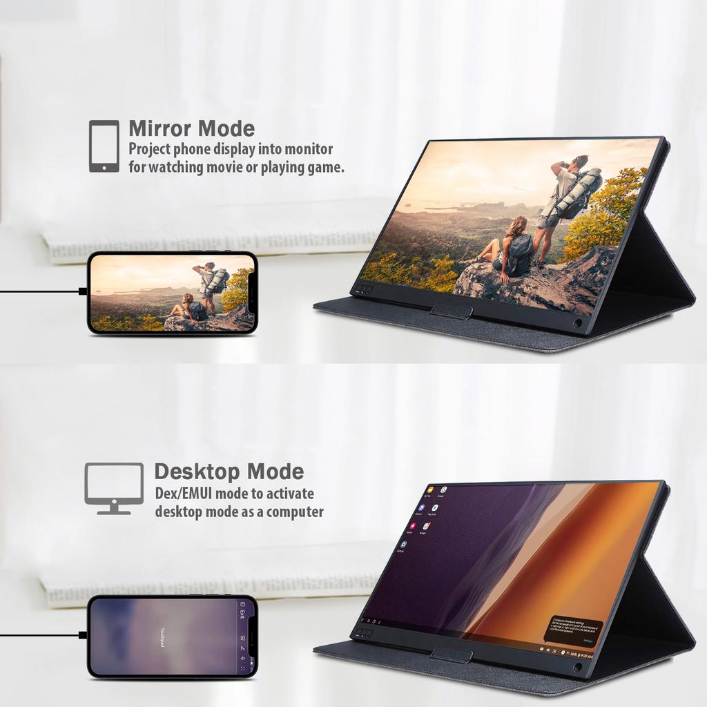 ZEUSLAP 15.6inch 1920*1080P 60Hz IPS Panel Portable Monitor for Phone NS Laptop PC Second Screen Office Extend Monitor 1