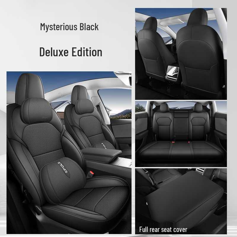 Tesla Model Y All-Season Wear-Resistant Leather Seat Covers & Cushions