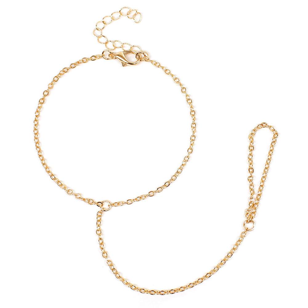 Fashion Barefoot Sandals Metal Chain Slave Foot Decoration Simple Personality Beach Anklet