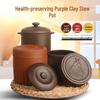 ZISIZ Purple Clay Stew Pot