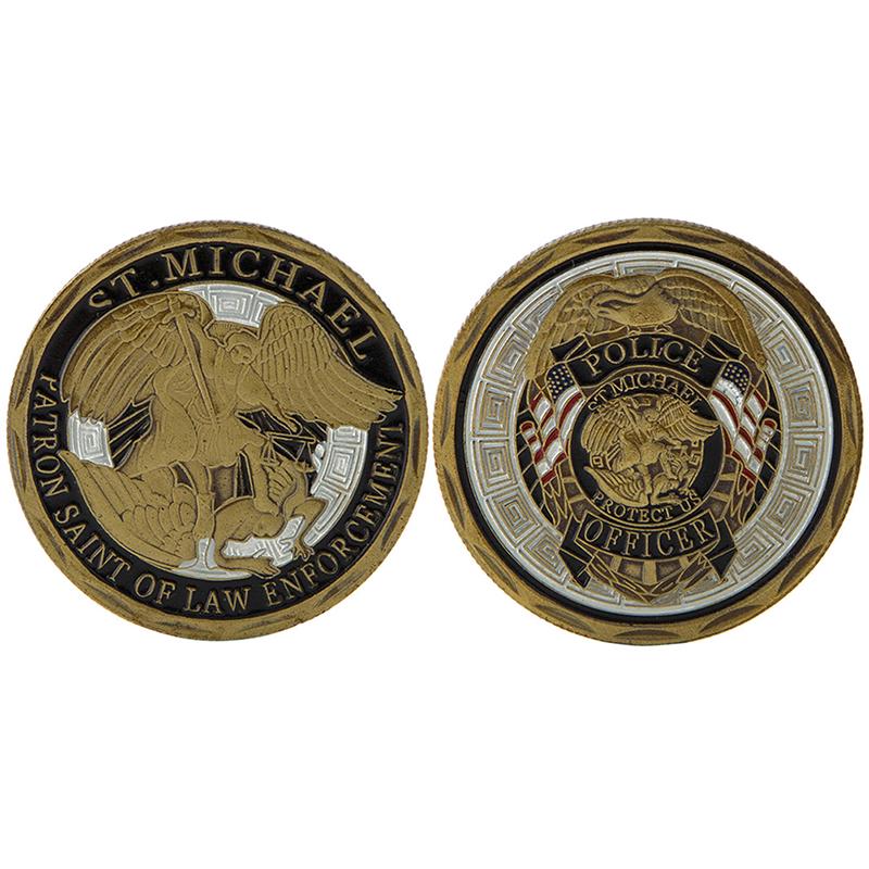 Odznaka Policjanta Świętego Michała Patron Święty Pamiątkowy Challenge Coin
