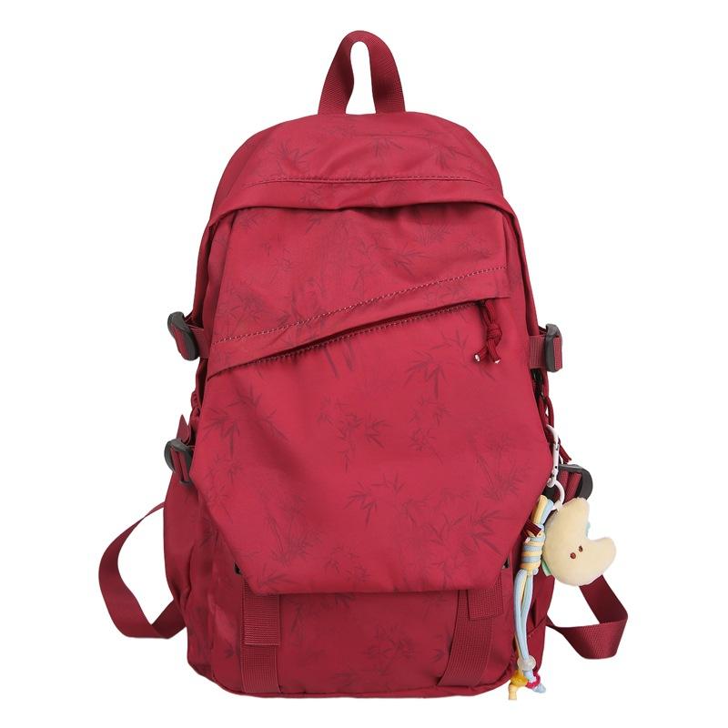 Schoolbag1011 New National Style School Bag Female College Students Casual Simple Large Capacity Backpack Junior High School Students Lightweight