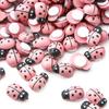 50Pcs Cute Beatles Wooden Ladybird Wall Sticker Children Kids Painted DIY Craft Wedding Home Party Holiday Decorationn CLE