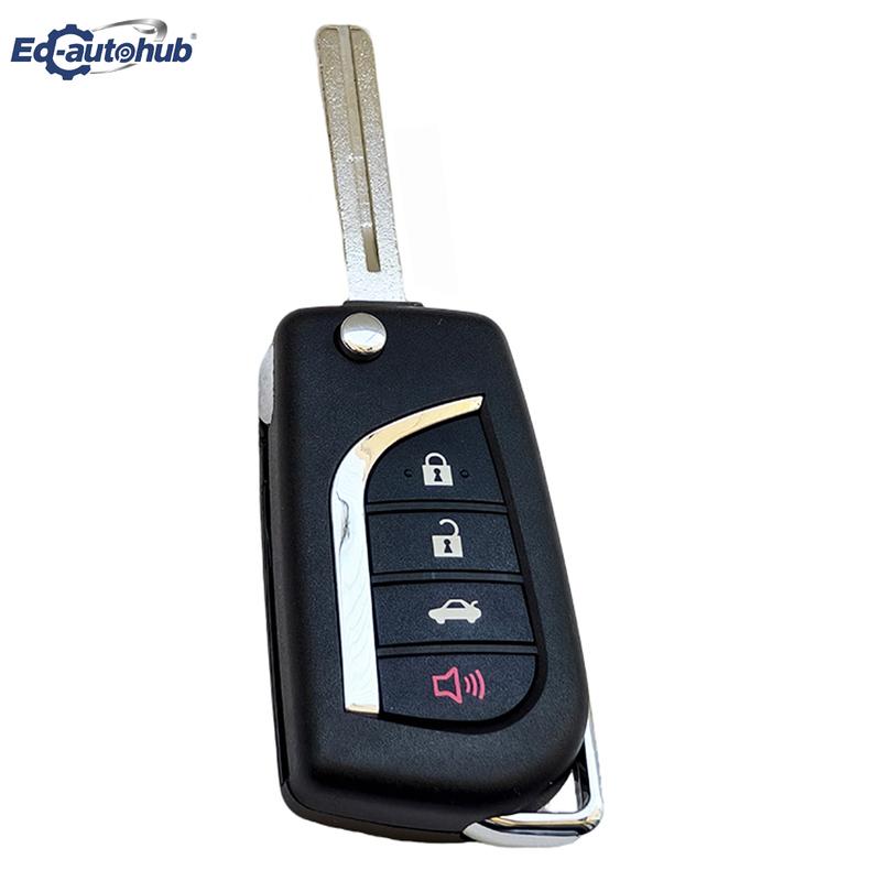 For 2018-2024 Toyota Camry Flip Remote Shell Key Fob Case Cover - Durable Key Cover for Enhanced Protection FCC: HYQ12BFB 4 Buttons