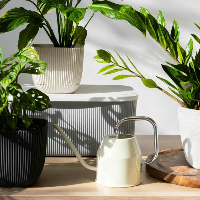 Lightweight Aluminum Watering Can Irrigation Device with Extended Spout for Gentle Watering in Gardens Home and Office Spaces