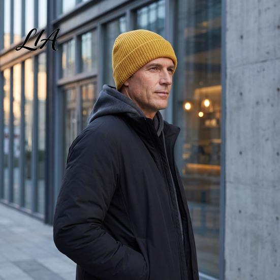 Daily Commuting Knit Hat Reflective Winter Beanies, Unisex Glitter Knitted Hat, Stretch Elastic Soft Skull Cap Warm for Night Walks, Cold Weather