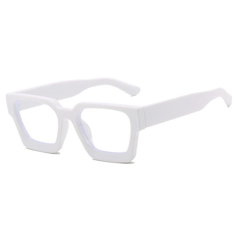 Retro Square Anti-Blue Light Glasses Men Plastics Frame Reading Glasses Myopia Flat Mirror Eyeglasses Eyewear