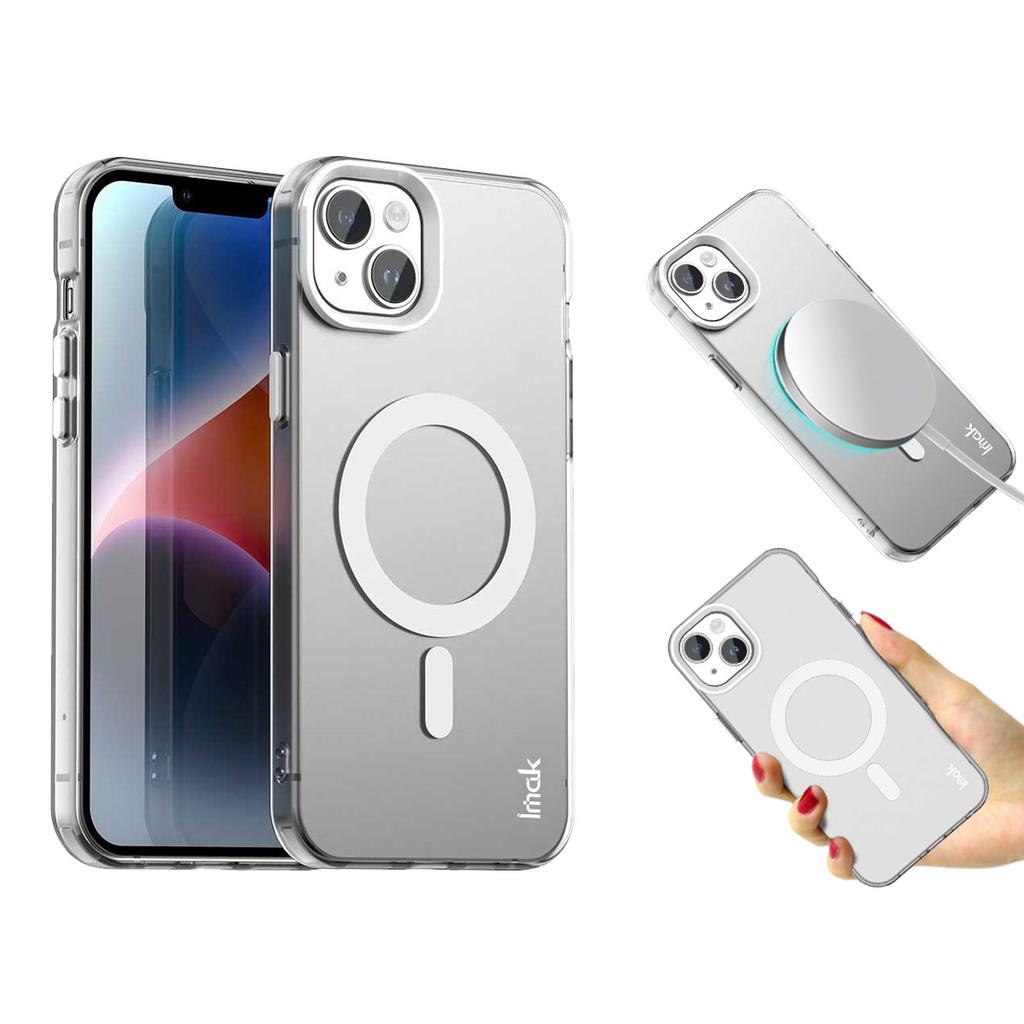 For iPhone 14/13 Case Compatible with MagSafe Candy Color Anti Drop TPU+PET Back Cover