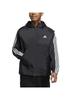 Adidas BXF20 Kapuzen-Webstoff-Jersey Schwarz Größe XL Herren 3-Streifen Locker geschnittenes Oberteil, (IB0248),