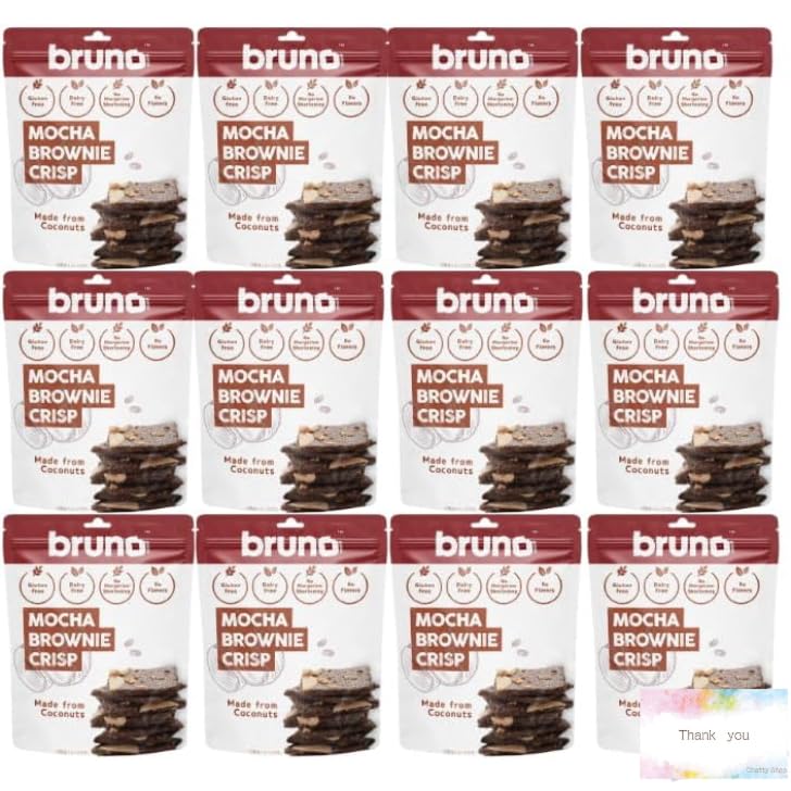 

Bruno Crispy Brownie Mocha Brownie, 60g x 12 pieces, with original message card