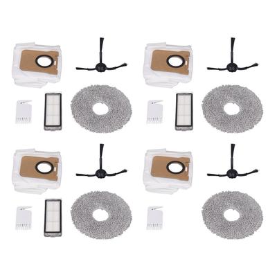 Pièces de Rechange pour Aspirateur Robot Brosse Latérale Filtre Serpillière Sac à Poussière Brosse de Nettoyage Kit d'Accessoires pour D