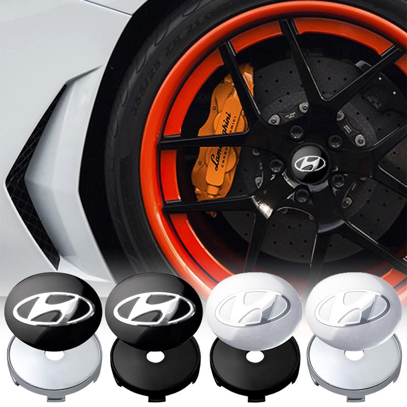 4PCS 56/60MM 3D Car Wheel Center Hub Caps Sticker Auto Emblem Wheel Center Cap for Hyundai Accent Elantra Wagon Tucson Santafe R2