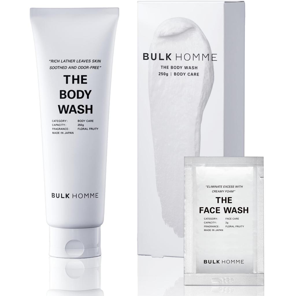 Bulk Homme Medicated Body Wash for Moisturizing for Sensitive and Dry Reduces Body Includes a Men, 250g, Quasi-drug. Skin. Odor. Sample.