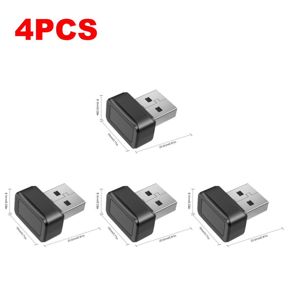 1-10PCS USB Fingerprint Key Reader Anti-Spoofing Mini Fingerprint Reader 360° Touch Biometric Fingerprint Scanner For PC&Laptop