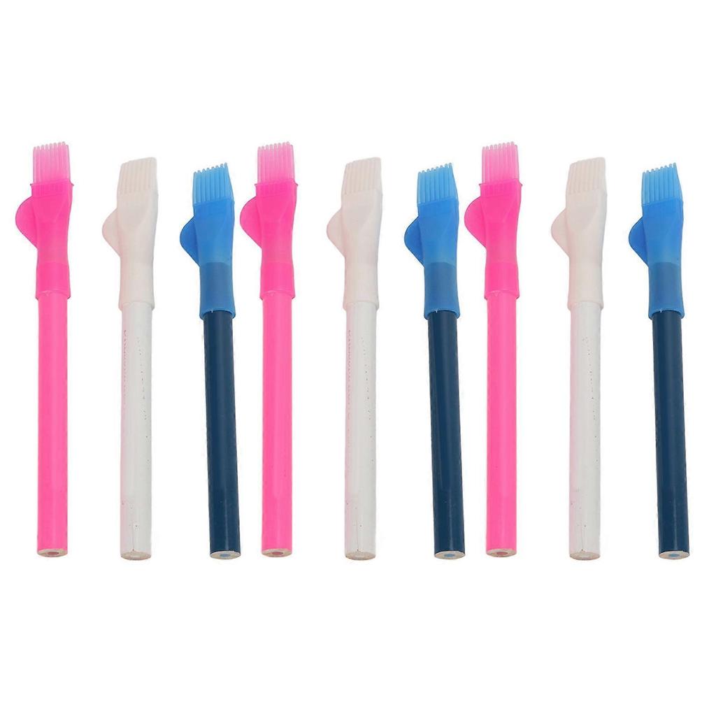 9Pcs Fabric Pencil Three Colors Clear Line Easy Cleaning Wide Application Tailors Chalk for Sewing
