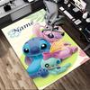 Personalized Name Rainbow Stitch Living Room Non-Slip Area Rug Soft Carpet for Bedroom Kids Playroom Sofa Office Home Decor Doormat