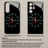 2D Matrix Clock Pattern Mobile Phone Case for Samsung S26 S25 S24 S23 S22 S21 S20 A56 A36 A16 - Glass Protective Cover