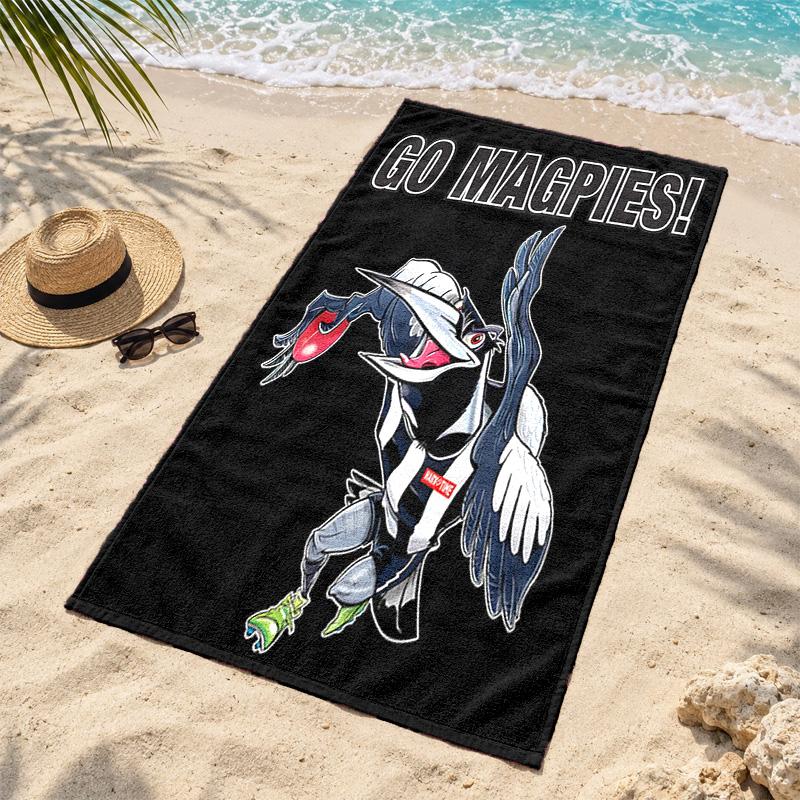 Collingwood Football Club Microfiber Beach Towel Quick Dry Sand Free Lightweight Beach Towels for Travel Swimming Camping