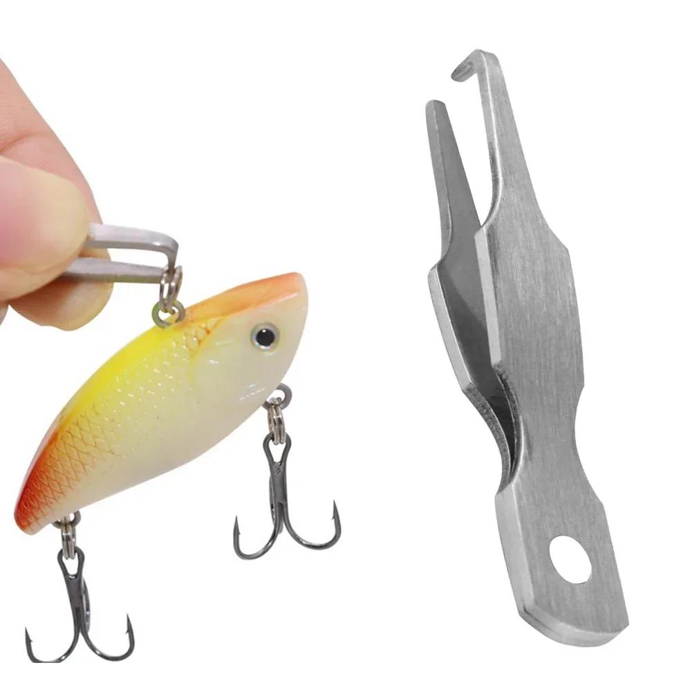 1/2Pcs Double Ring Opening Pliers Fishing Line Pliers Stainless Steel Quick Split Rings Opener Tool Fishing Line Tweezers