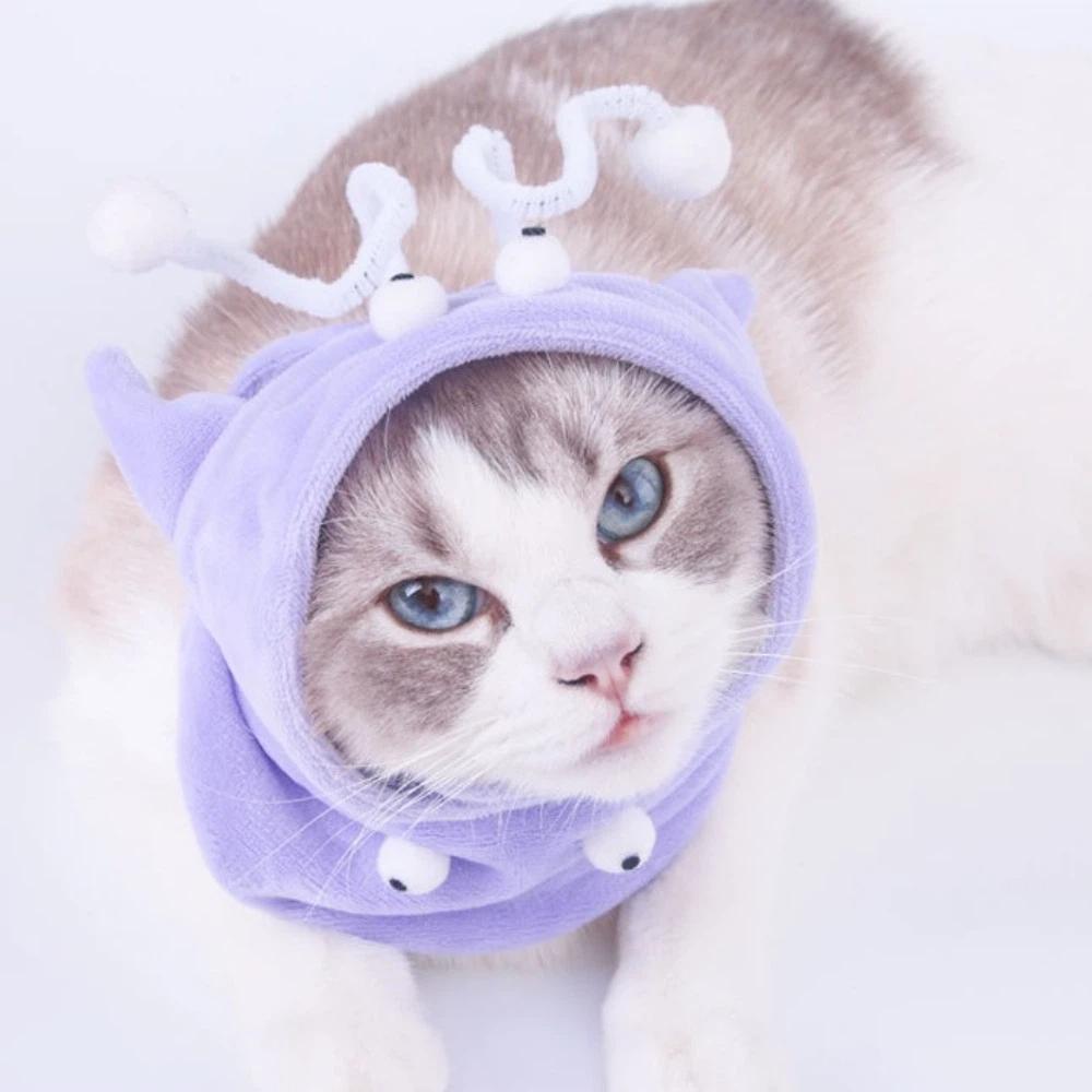 Mit Teaser-Stab Hut Katze Biene Kopfschmuck Warmer Plüsch-Kopfschutz Tierform Katze Dekorativer Hut Cartoon Verstellbar