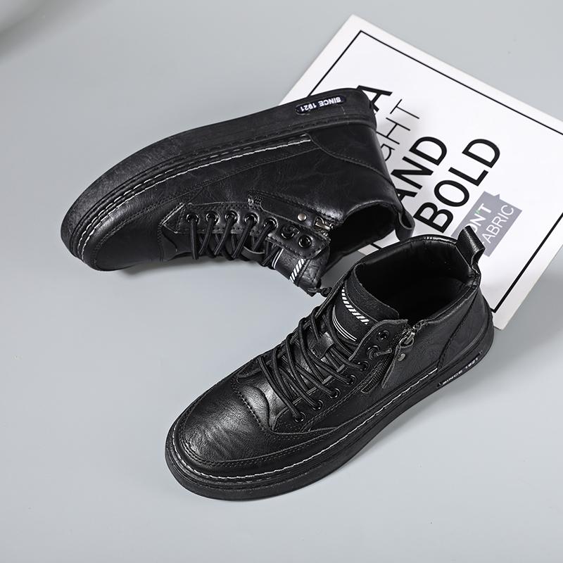 Men's Boots Four Seasonal Outdoor Workwear Boots Male Casual Boots Fashion Soft Sole Comfortable Leather Sports Boots Men's Shoe