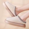 Shoes women's winter velvet thickened cotton shoes half-drag cotton boots large size foreign trade women's boots cold-proof and warm cotton slippers