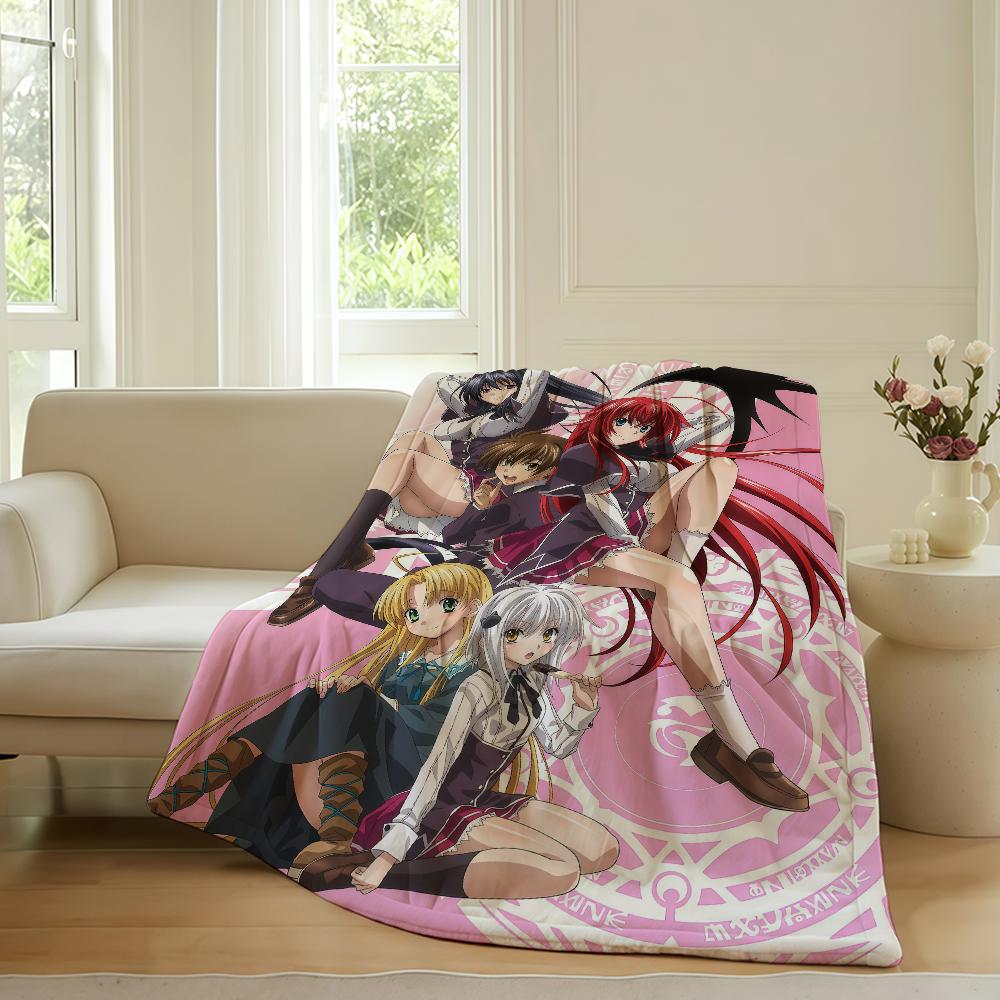 Anime High School DxD Blanket For Sofa Office Bed Plane Travel Sleep Read Relax Camping Soft And Warm