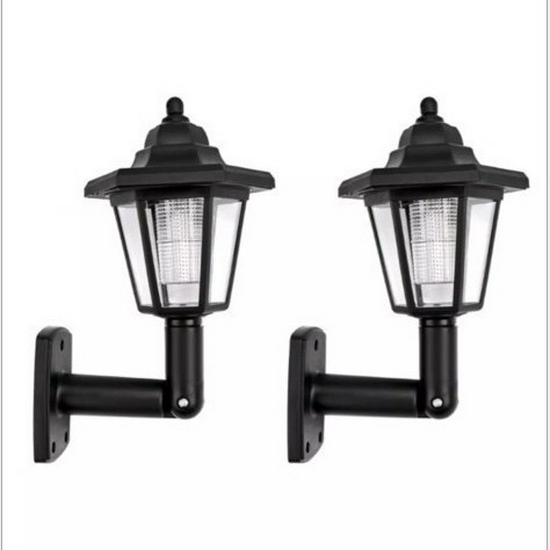 Hexagonal Solar LED Wall Lamp for Outdoor Courtyard Decor
