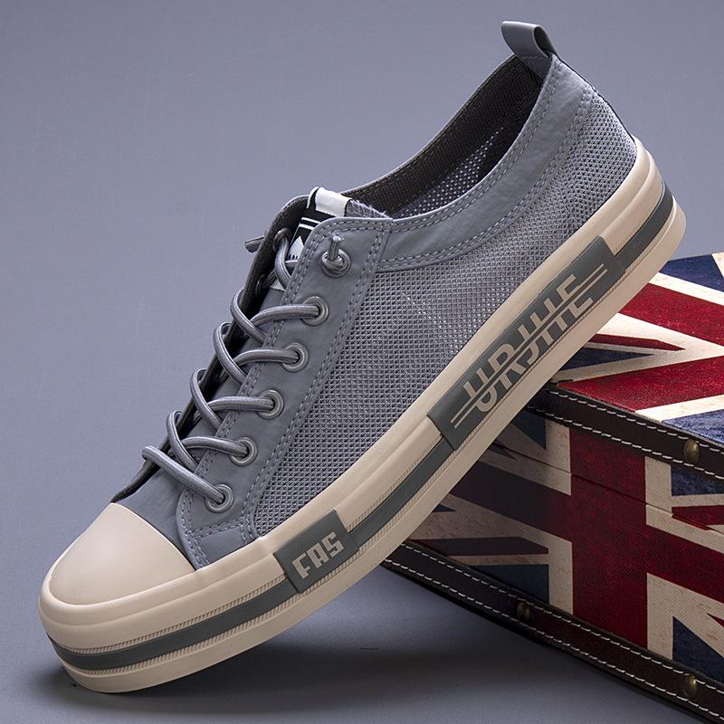 Summer Mens Shoes Korean Versatile Casual Shoes Mesh Shoes One-piece Pedaling Shoes Fashionable Trendy Shoes
