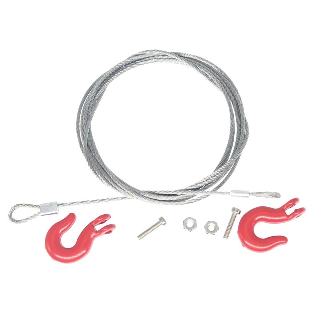 2x Metall Anhänger Haken /& Kette für 1//10 D90 Axial SCX10 RC Rock
