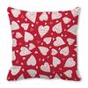 Red Heart Valentine's Day Digital printing short plush pillow covers decorative for car sofa office cushion cover home goods
