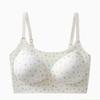 Traceless French Floral Heart High Value New Gathering Full Fixed Cup Soft Support Bra Cover