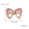 Exquisite Sweet Pink Rhinestone Bowknot Brooches For Women Men Fashion Hollow Bow Wedding Dress Collar Pins Clothes Jewelry Gift