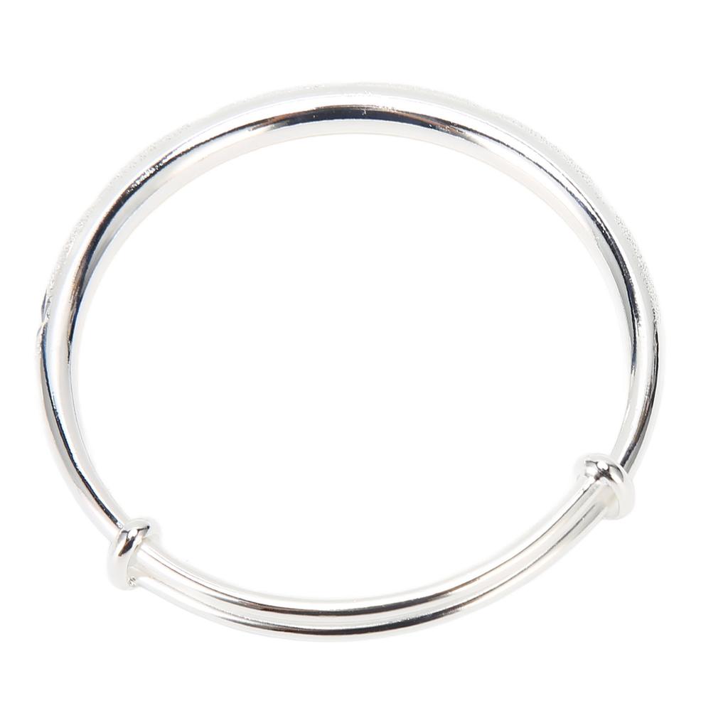 30g Kupfernickel Armband Verstellter Modeschmuck Graviertes Damen Rundarmband für Damen