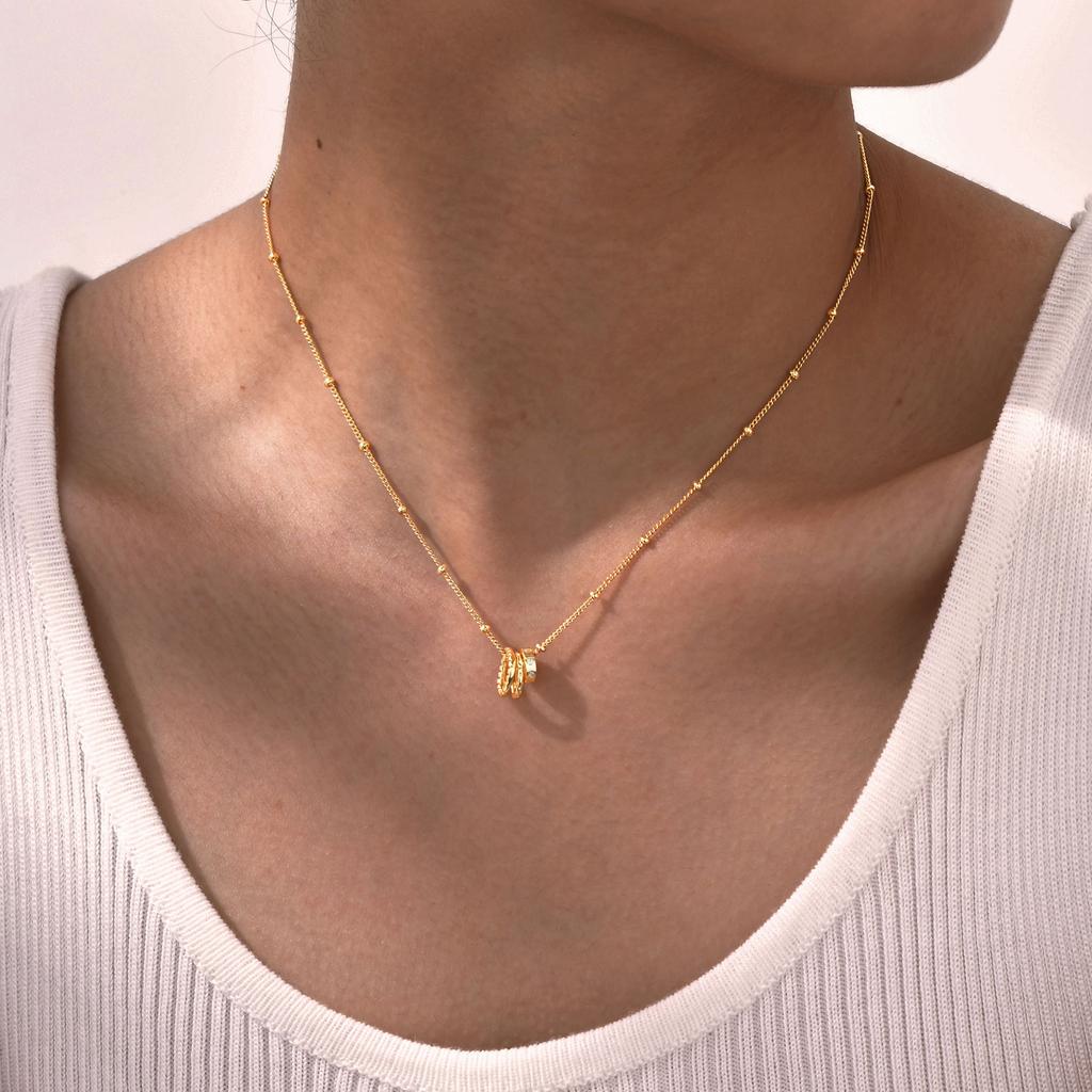 Stainless Steel Lucky Pendant Necklace, Dainty Party Jewelry Gift for Women