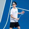 Li Ning Sports Casual Simple Solid Color Letter Round Neck Pullover Comfortable Breathable Badminton Shirt Unisex tops White AHSV055-2