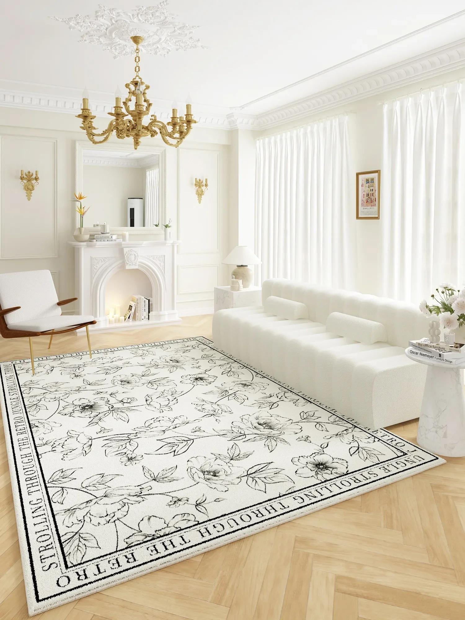 

Artistic floral carpet soft comfortable anti-slip bedroom rug large colorful home decor for living room and kids room 60*90cm