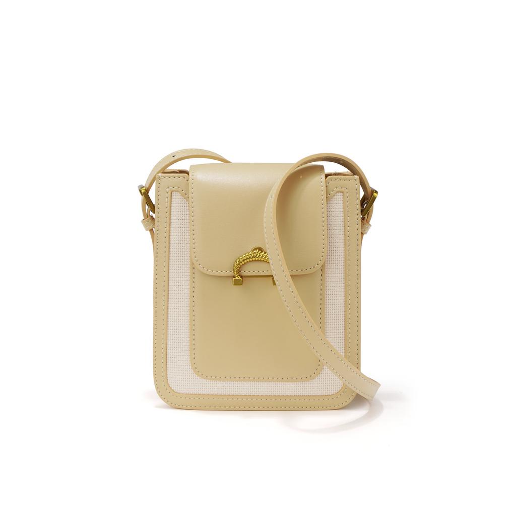 New Color Matching Mobile Phone Bag Simple Color Contrast Mini Shoulder Messenger Bag Small Square Bag