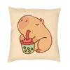 Capybara Yuzu Onzen Bath Pattern Square Pillow Case Home Decorative Cushion Cover Throw Pillow For Car Double-Sided Printing