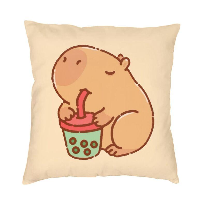 Capybara Yuzu Onzen Bath Pattern Square Pillow Case Home Decorative Cushion Cover Throw Pillow For Car Double-Sided Printing