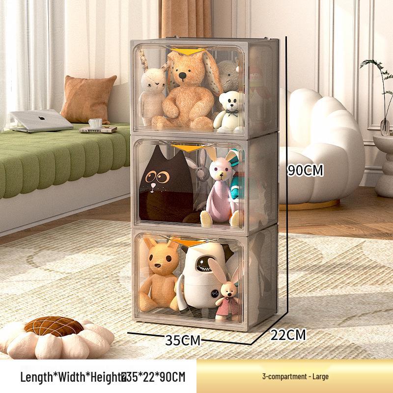 Transparenter Plüschtier-Aufbewahrungskorb und Ausstellungsbox