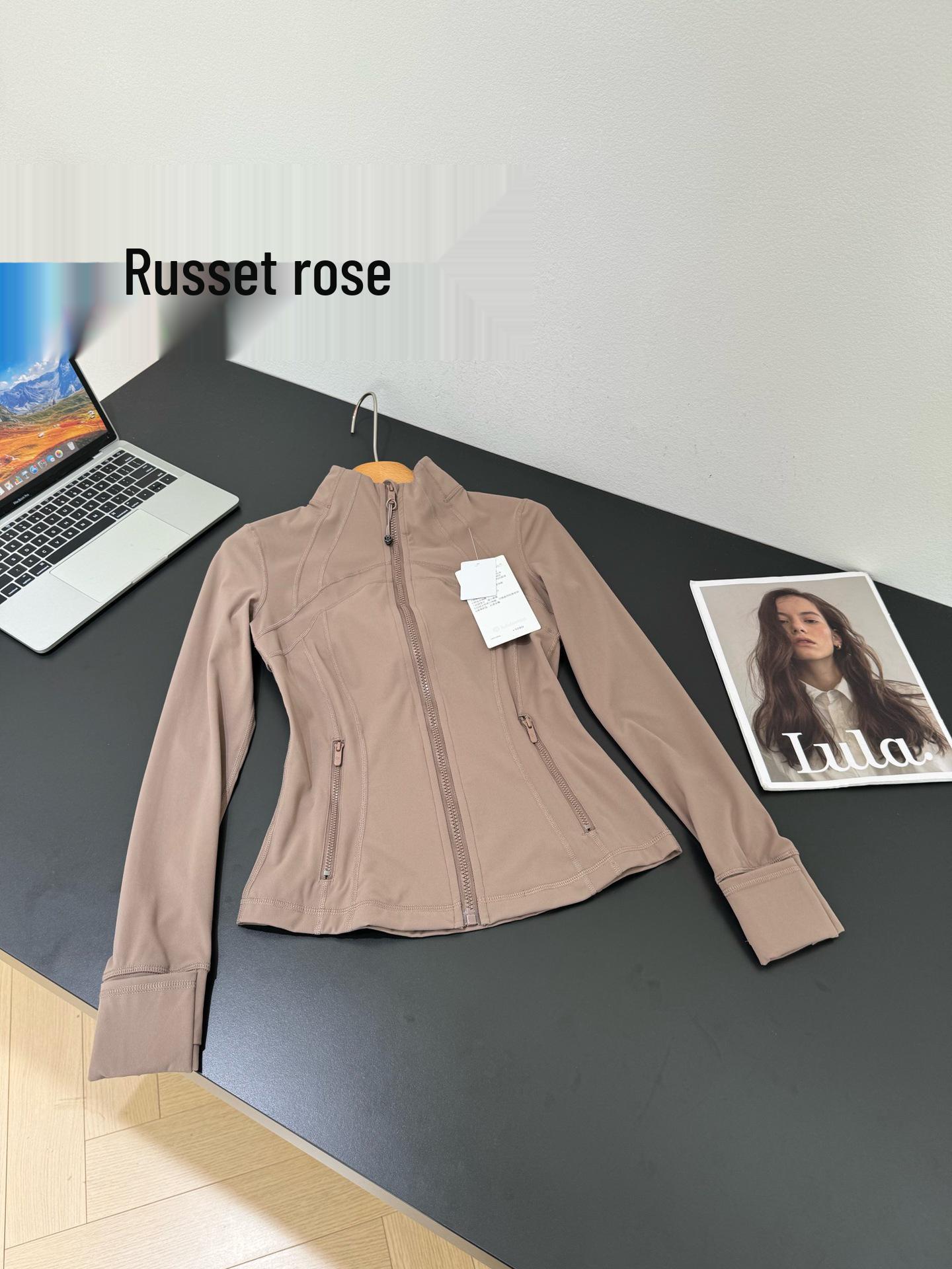 

Жіноча куртка для йоги Lulu Nude Feel - Приталений крій, Стійка, Довгий рукав, Спортивний топ на блискавці для бігу та фітнесу. Large