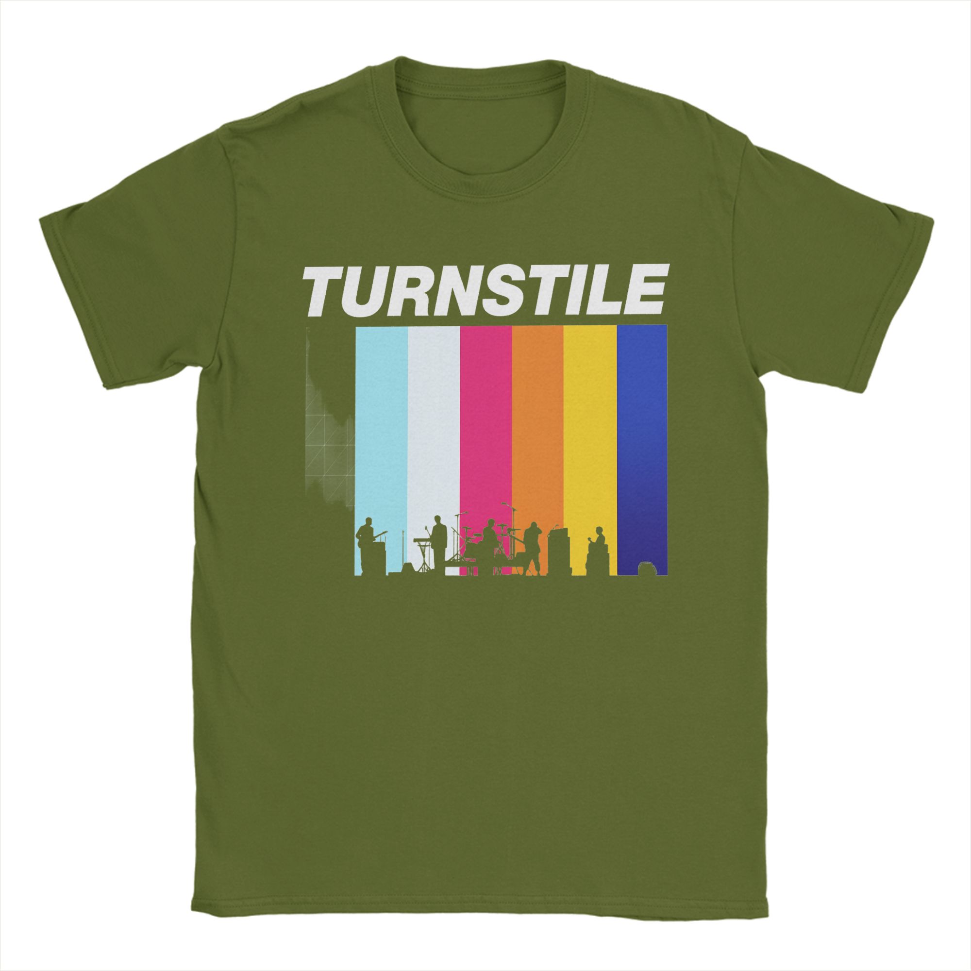 

Casual T Shirt Summer Turnstile DOUBLE RAINBOW Trending T-Shirts Cotton Tshirt for Men Aesthetic Cheap Short Sleeve Clothing 4XL