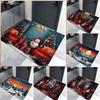 3D Christmas Scene Door Mat with Santa Snowman Patterns Floor Mat for Home Entrance Decor Adding Festive Atmosphere