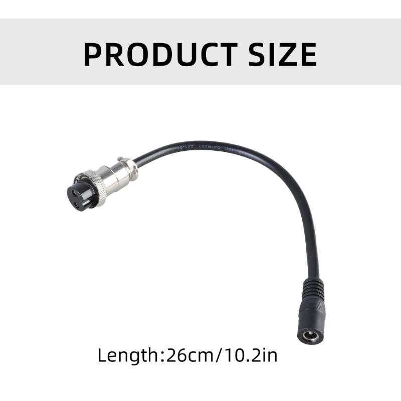 26cm DC5521 To GX20 2Pin Aviation Power Cable 150W 10A Charging Wire Line for Outdoor Energy Storage & Solar Panel