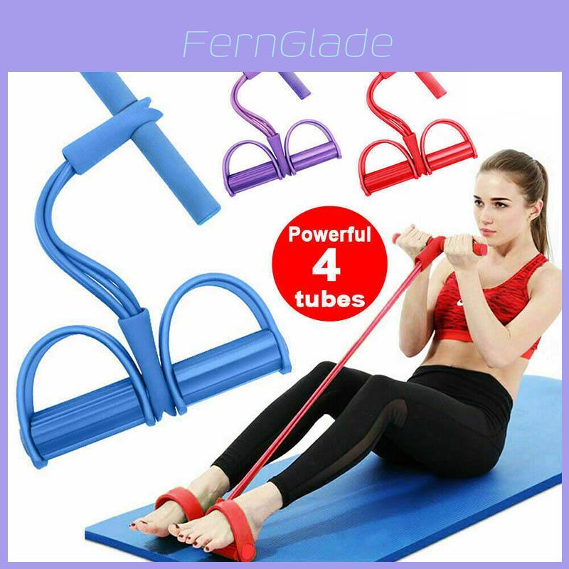 Strapazierfähiges Fitness-Gummi 4-Röhren-Widerstandsbänder für effektive Sit-up-Zugseilübungen