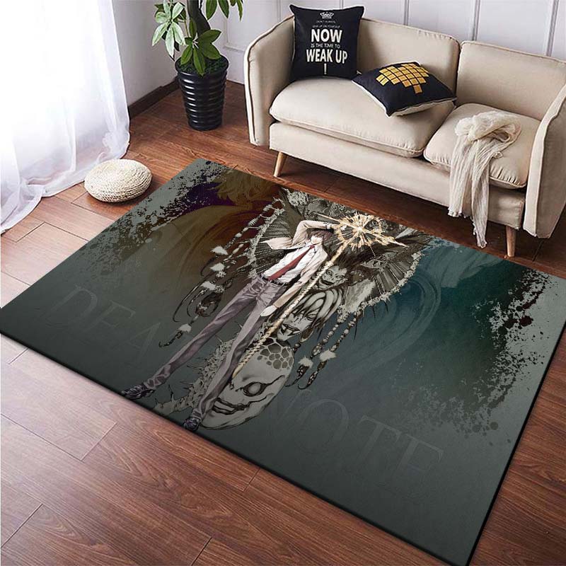 Japanese Anime Death Note Kira Floor Mats Square Carpets for Bedroom Living Room Home Decoration  Rugs Soft Velvet Mat  Area